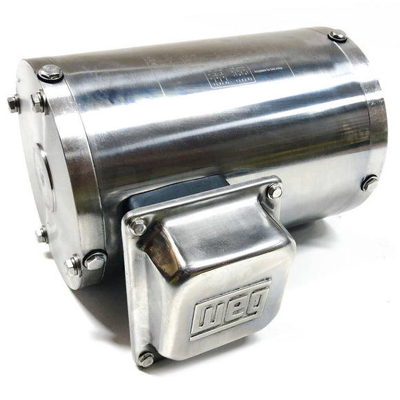 00118NT3ESS56CFL WEG 1HP Shark Stainless Steel Electric Motor, 1800RPM