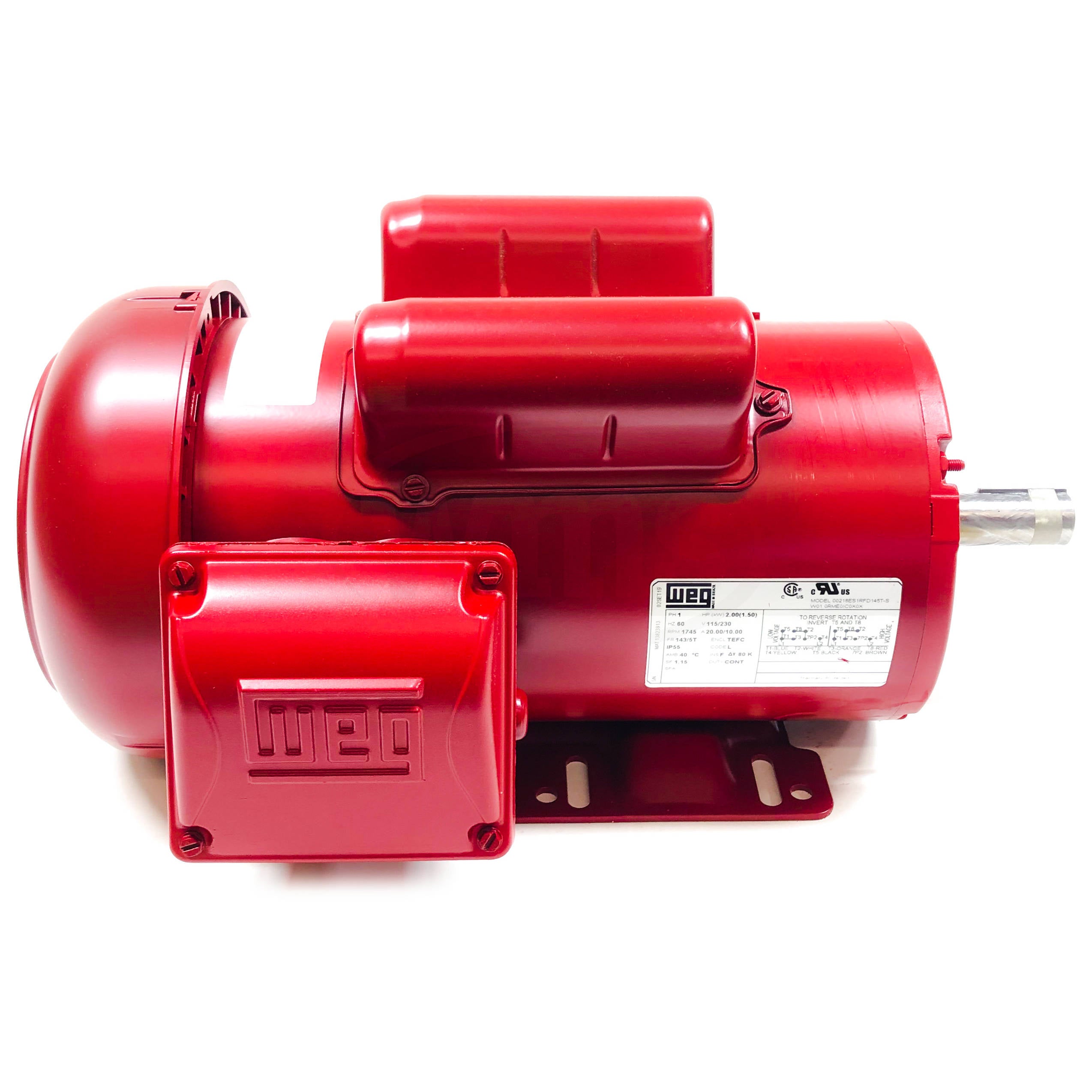 00218ES1RFD145T-S WEG 2HP Farm Duty Electric Motor, 1800RPM - 0