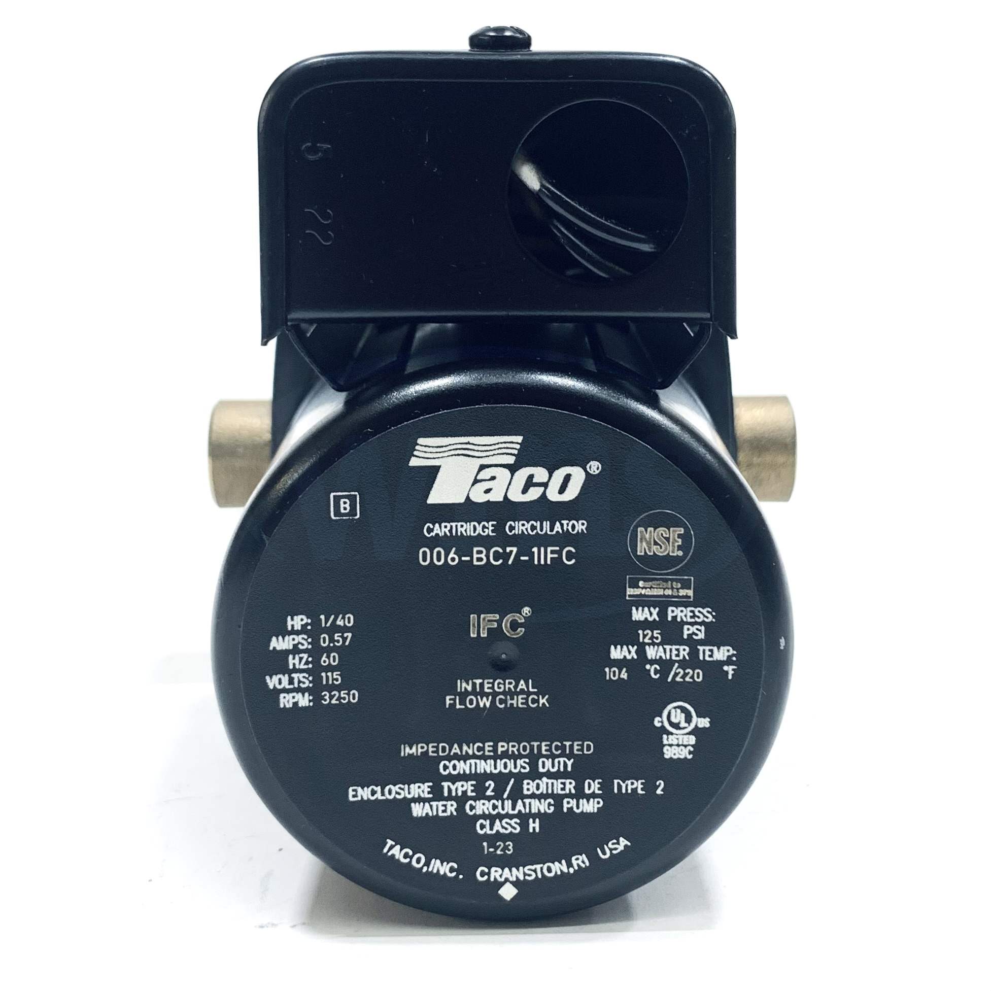 006-BC7-1IFC Taco Bronze Circulator W/ Integral Flow Check