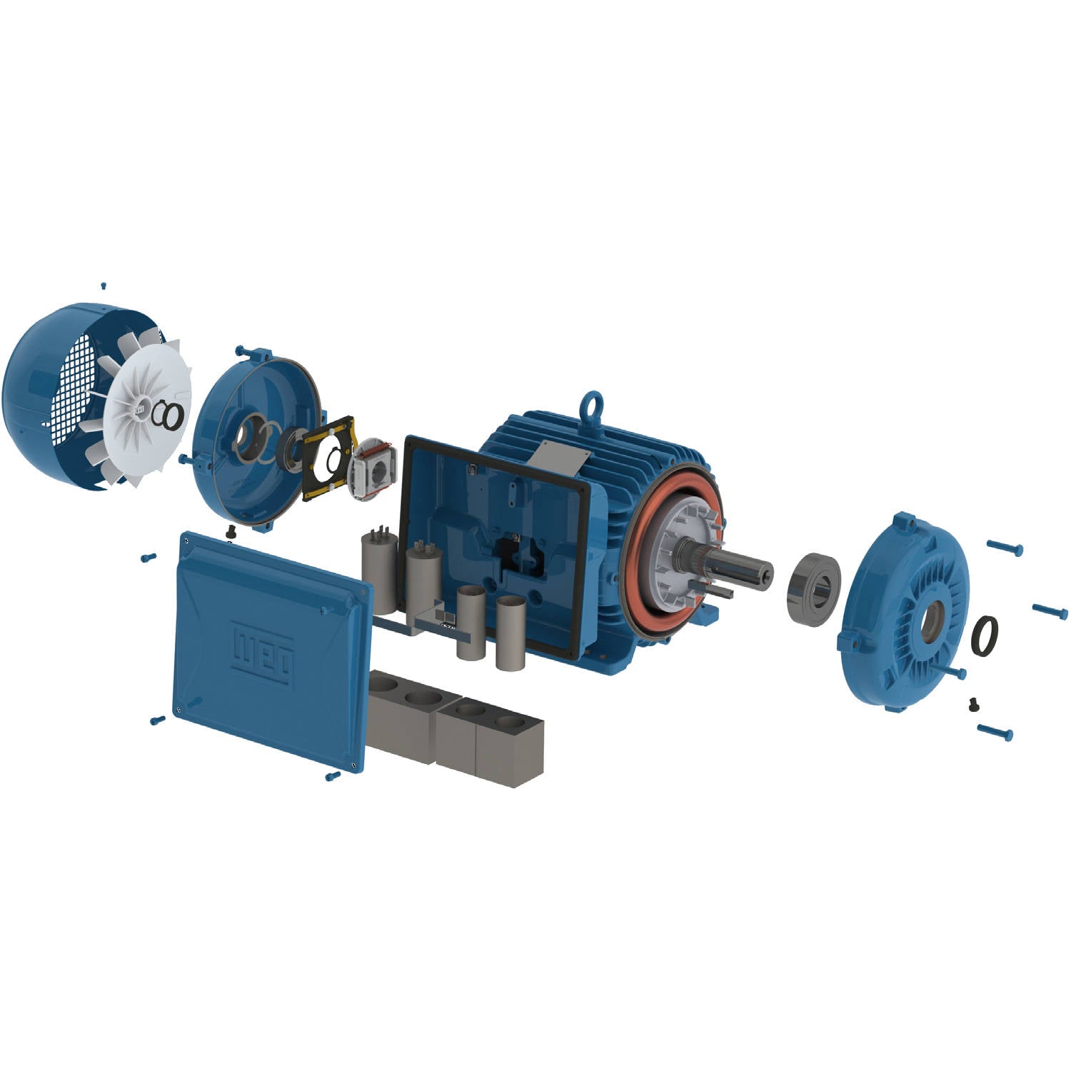 01218ES1DFD215T-W22 WEG 12.5HP Farm Duty Electric Motor, 1740RPM - 0