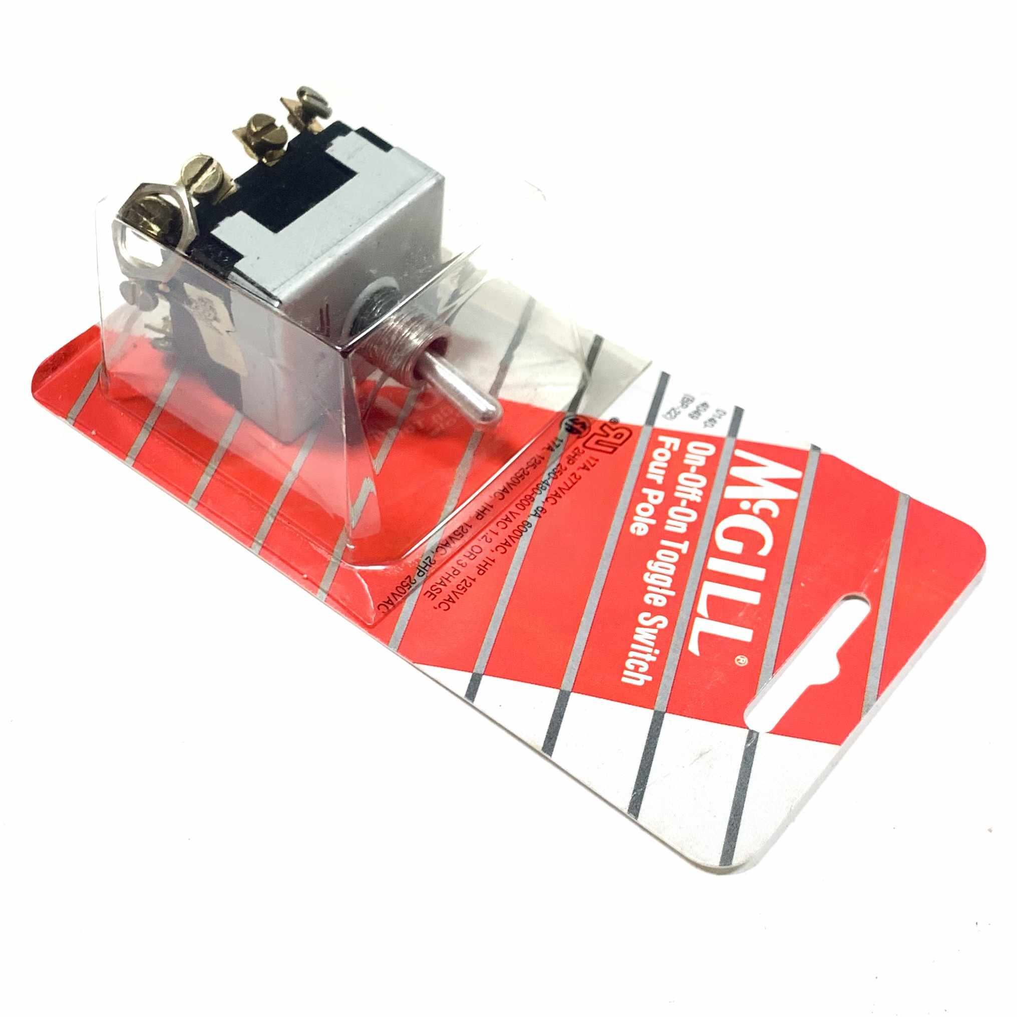 0140-4049 McGill On-Off-On Toggle Switch, Four-Pole