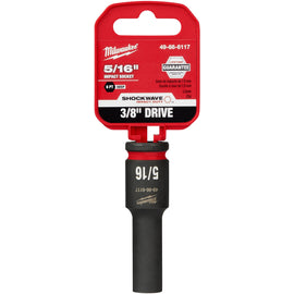 49-66-6117 Milwaukee SHOCKWAVE Impact Duty 3/8"Drive 5/16" Deep 6 Point Socket