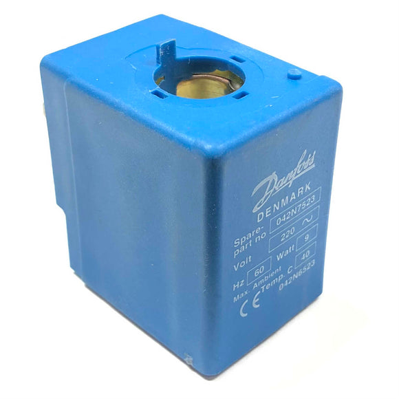 042N7523 Danfoss Solenoid Coil, 220V, 60Hz, 9W