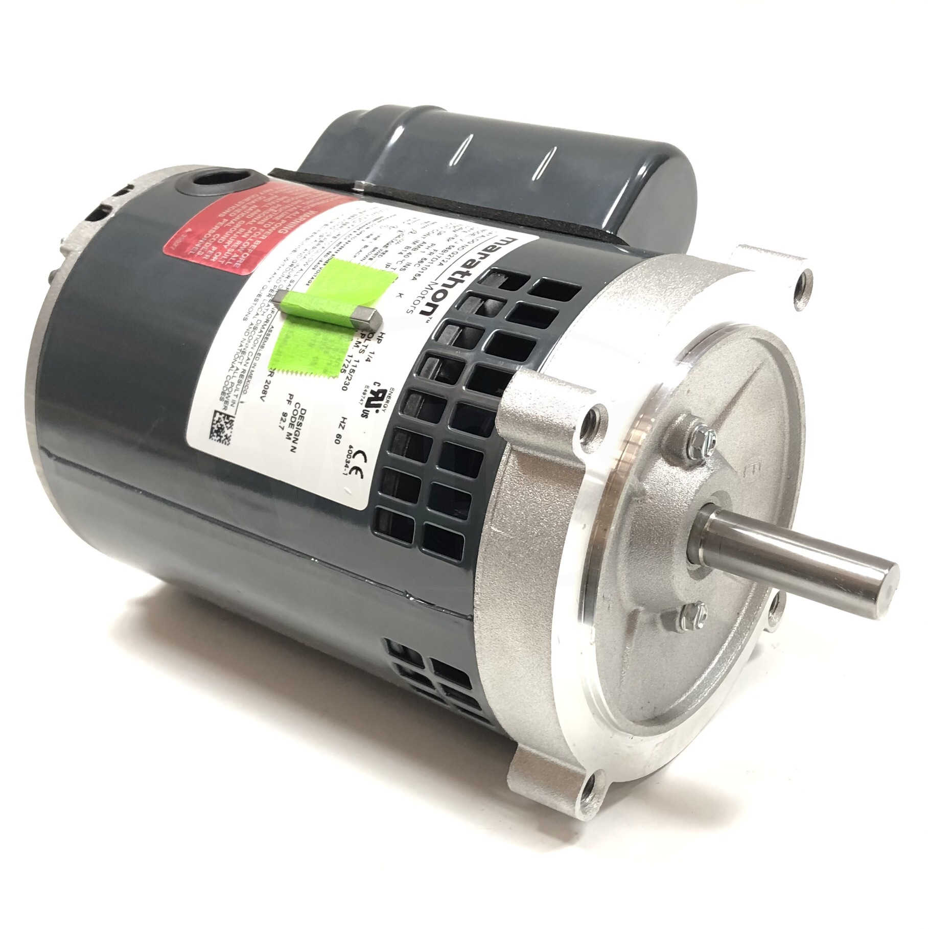 056B17D11015 Marathon 1/4HP General Purpose Electric Motor, 1800RPM