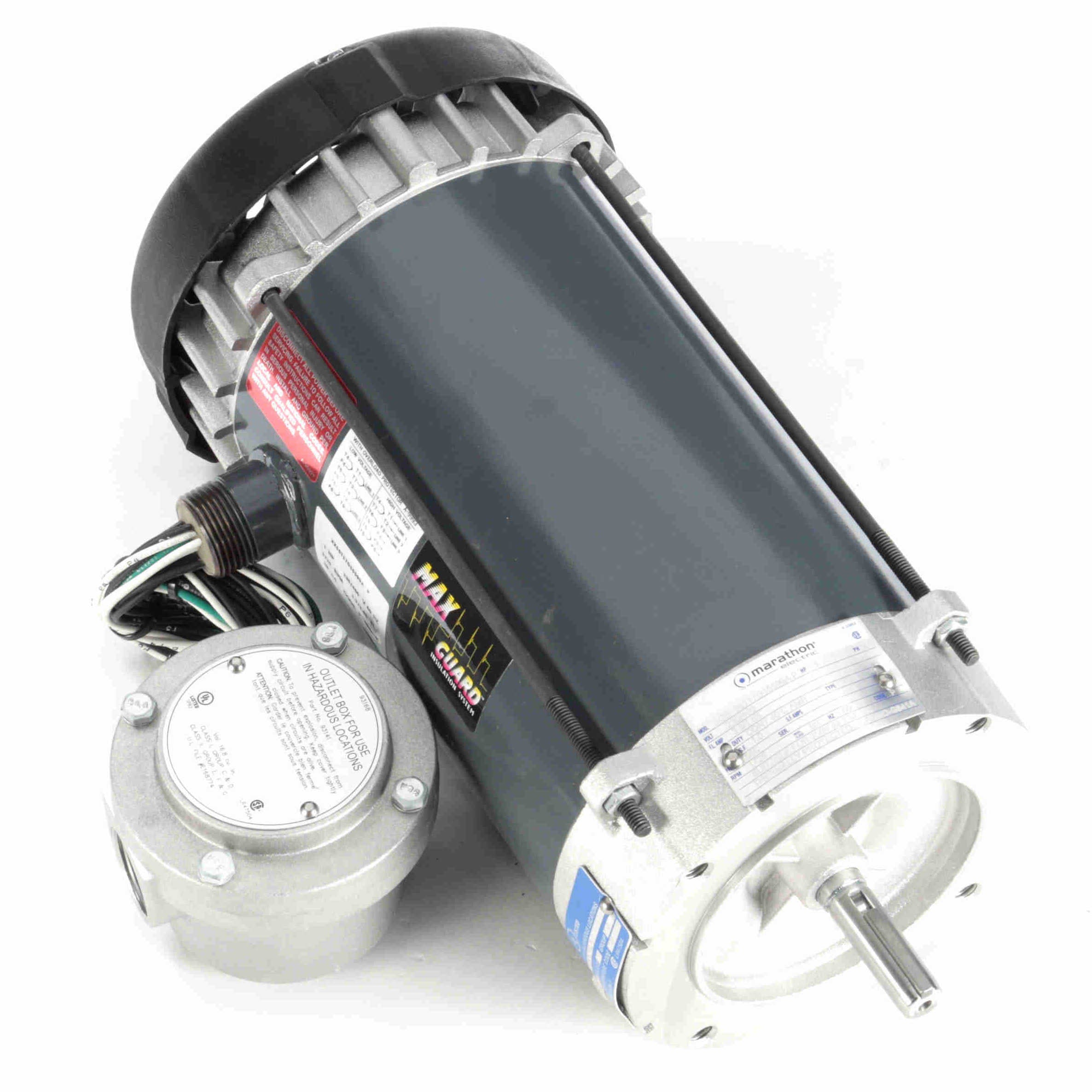 G841A Marathon 1HP Blue Chip Hazardous Duty Electric Motor, 1800RPM - 0