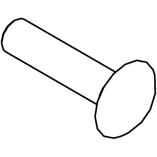 06-10-0110 Milwaukee M6 X 28mm Carriage Bolt