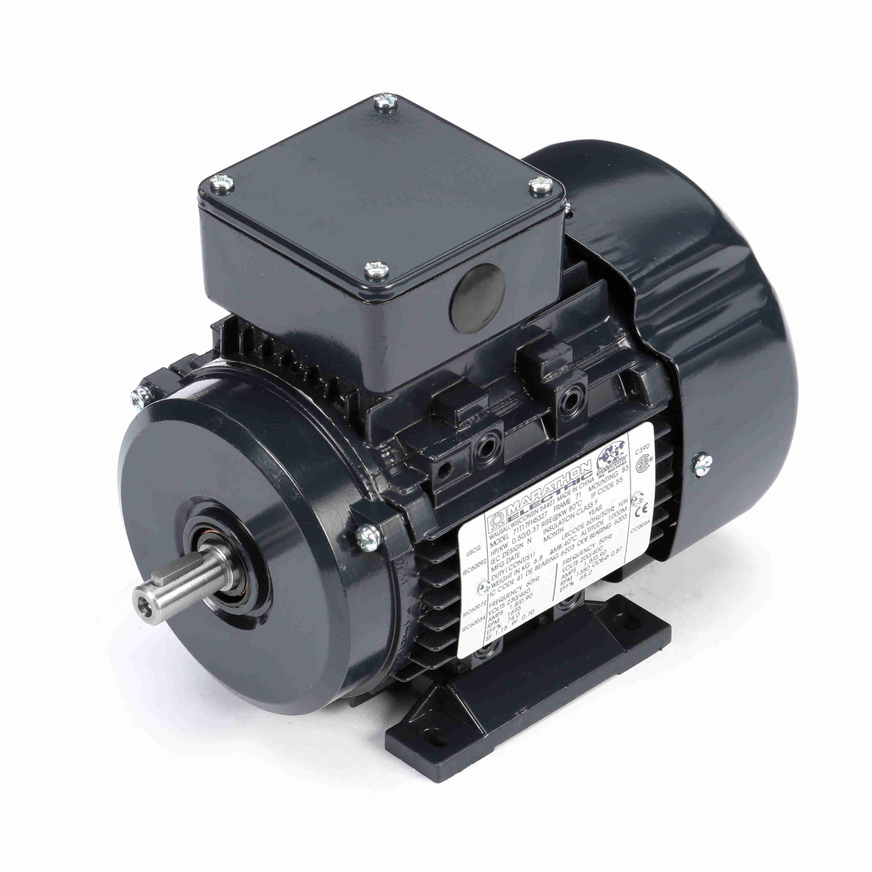 R307 Marathon 0.50HP/0.37kW IEC Metric Globetrotter Electric Motor, 1800RPM - 0