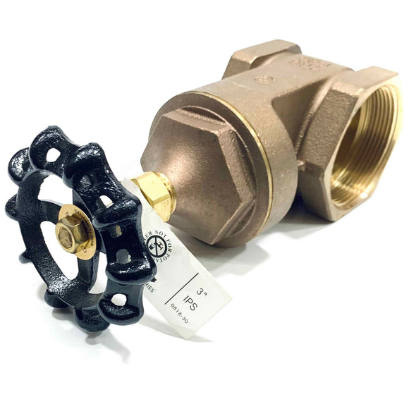 0818-30 Boshart Gate Valve, 200 WOG, 3" FPT