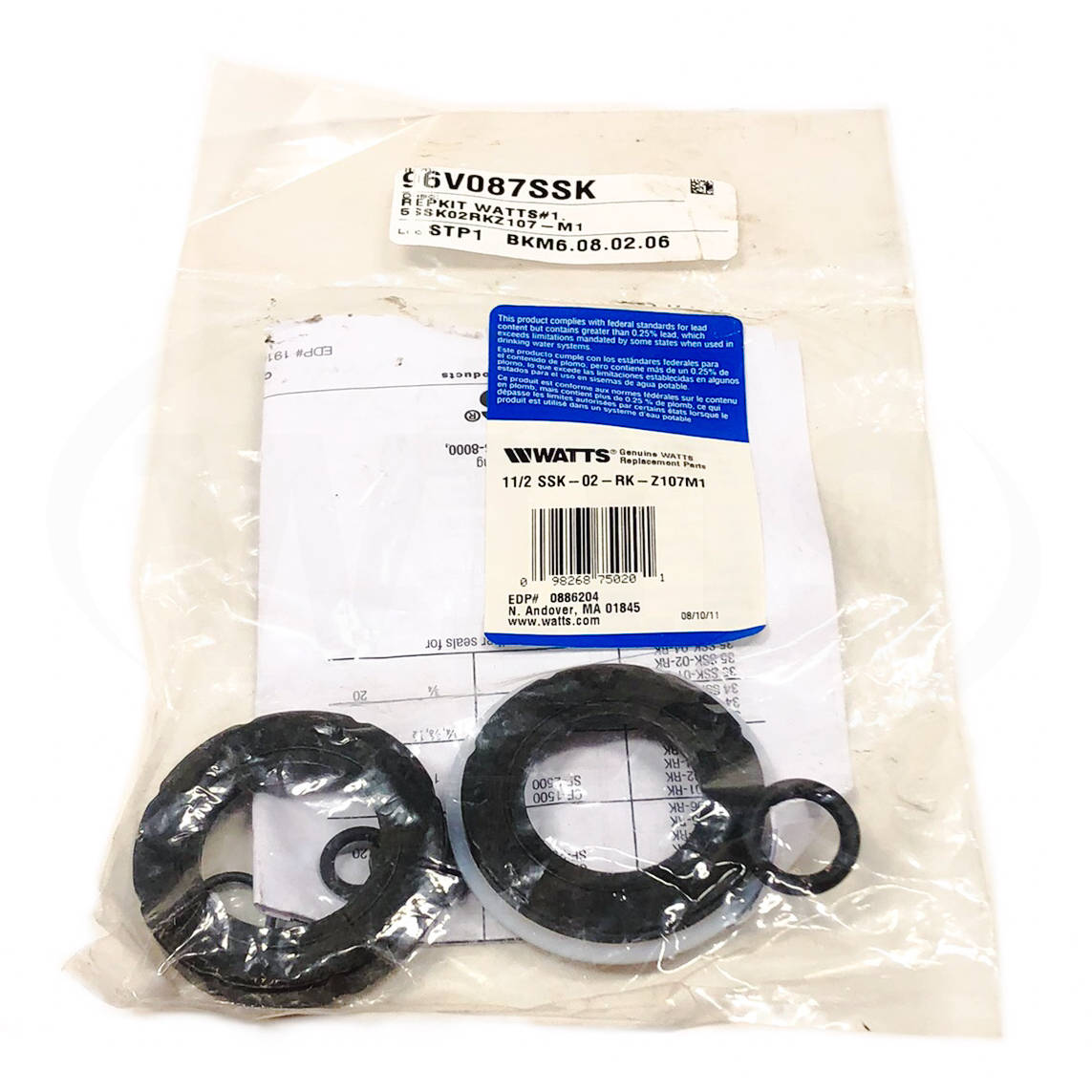 0886204 Watts Seal Kit, 11/2 SSK-02-RK-Z107M1
