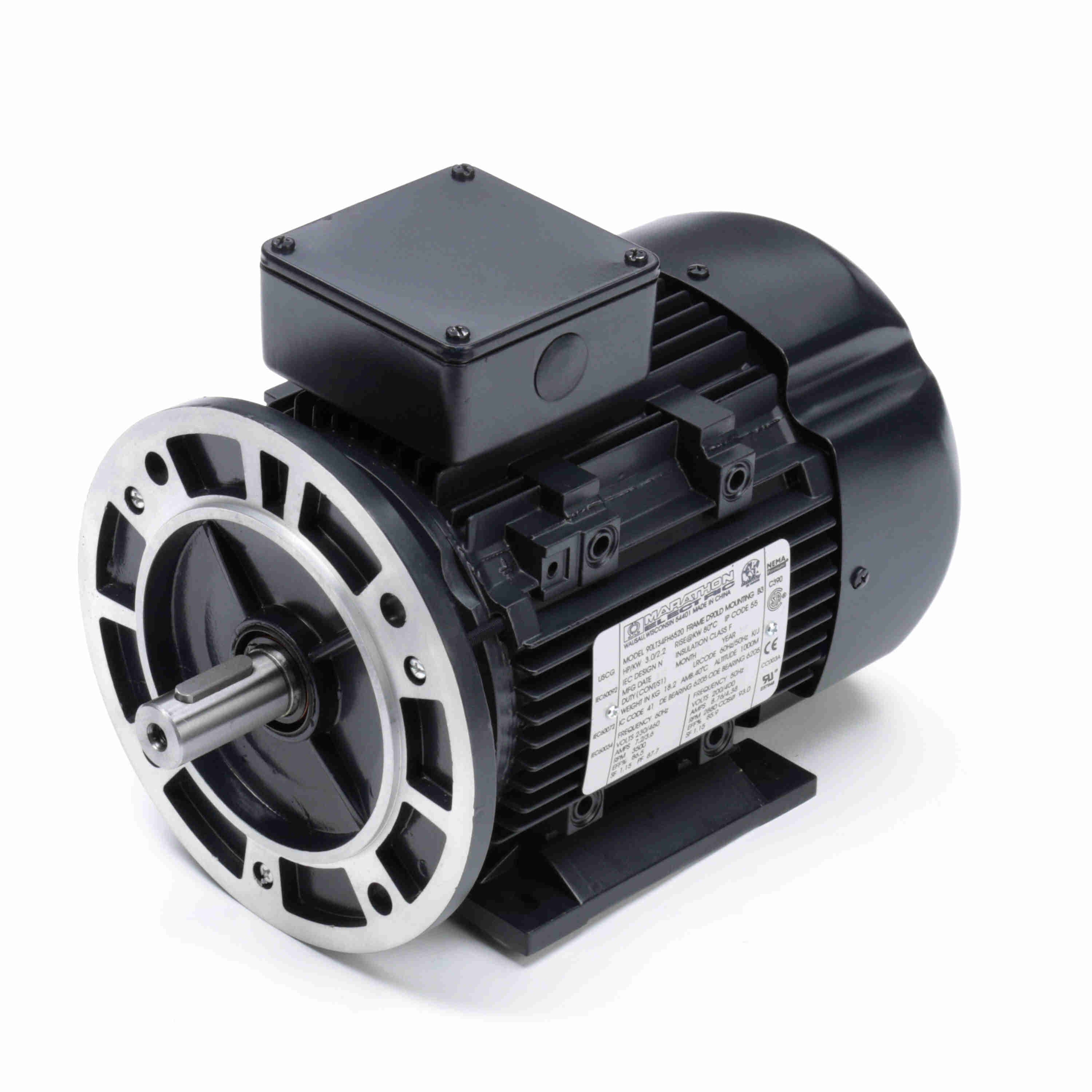 R399A Marathon 3HP/2.2kW IEC Metric Globetrotter Electric Motor, 3600RPM - 0