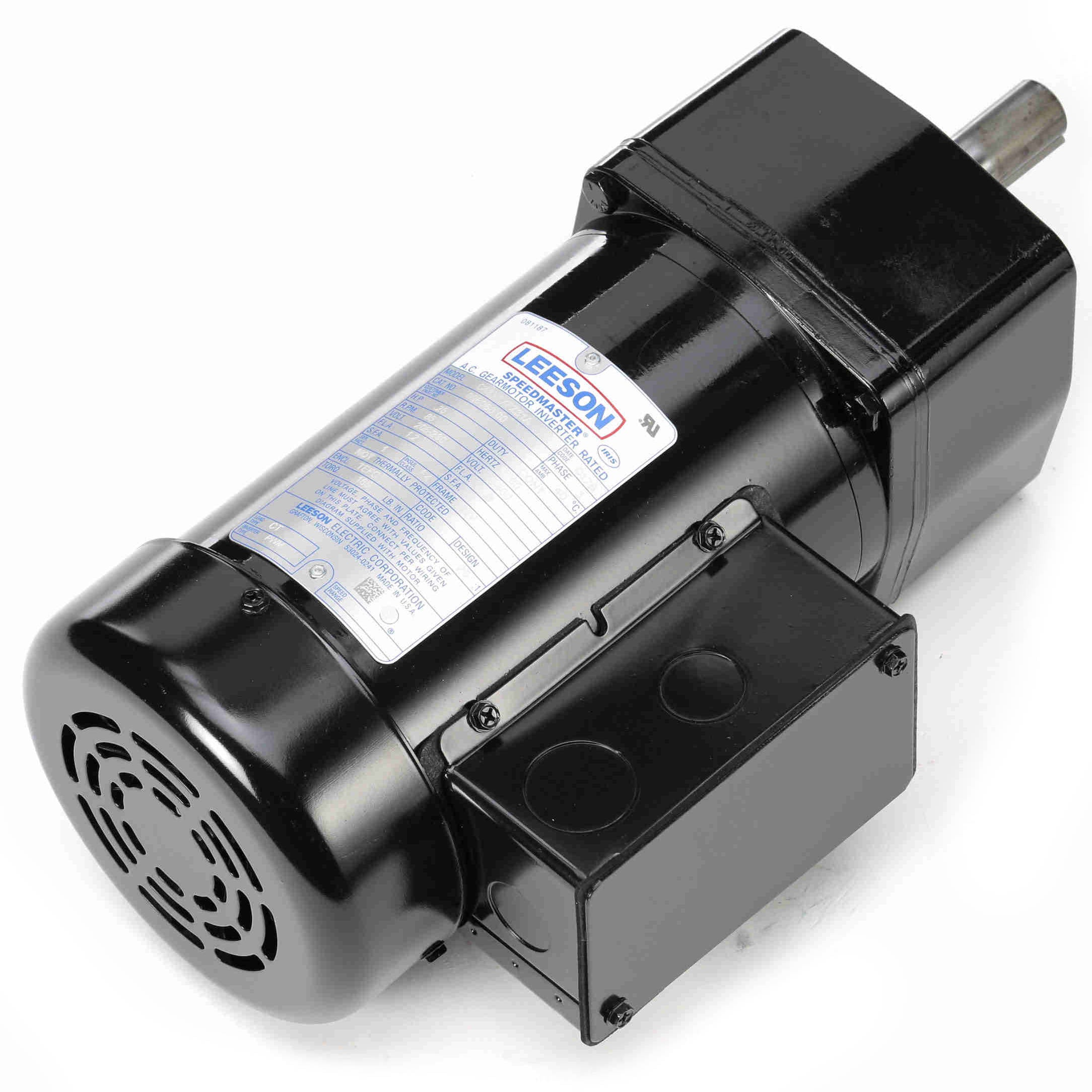 096068.00 Leeson 1/4HP AC Electric Gearmotor, 85RPM - 0