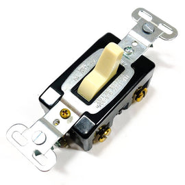 501-IG Pass & Seymour Single Pole Switch, 15A, 120/277 VAC, Ivory