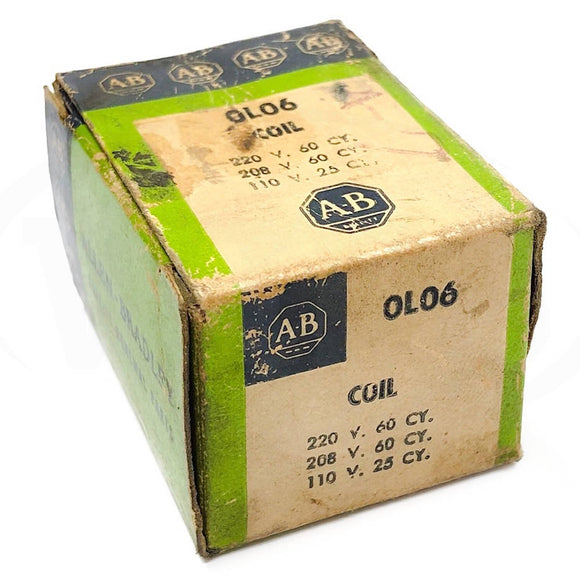 0L06 Allen-Bradley Magnetic Coil, 220 V/60 CY, 208 V/60 CY, 110 V/25 CY