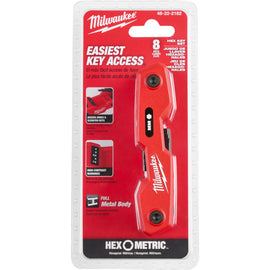 48-22-2182 Milwaukee 8-Key Folding Hex Key Set - Metric