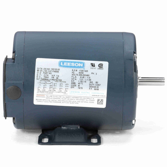 100123.00 Leeson 0.25HP Electric Motor, 1800RPM