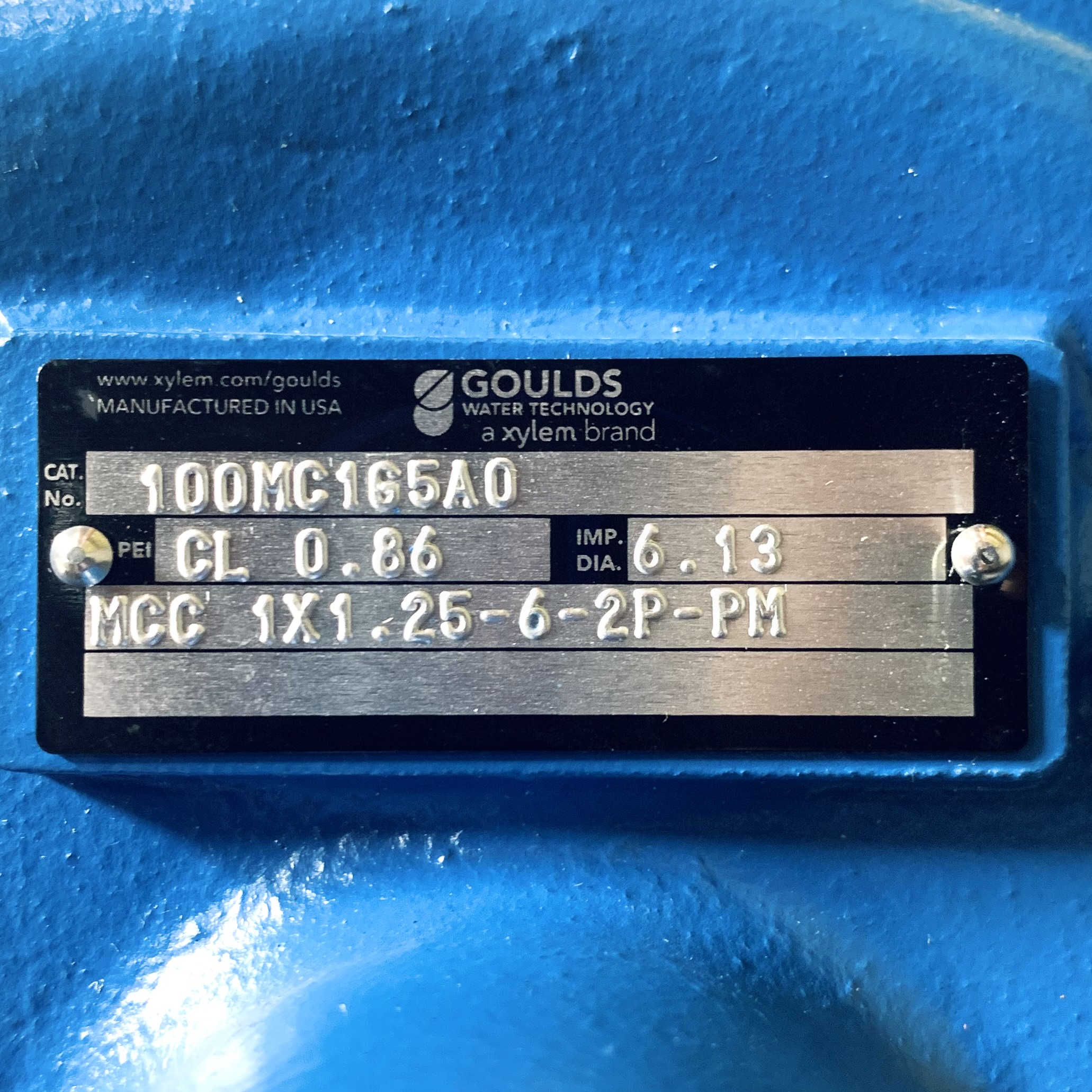 100MC1G5A6 Goulds 2HP Pump, 208-230/460, 2850RPM, 50/60Hz