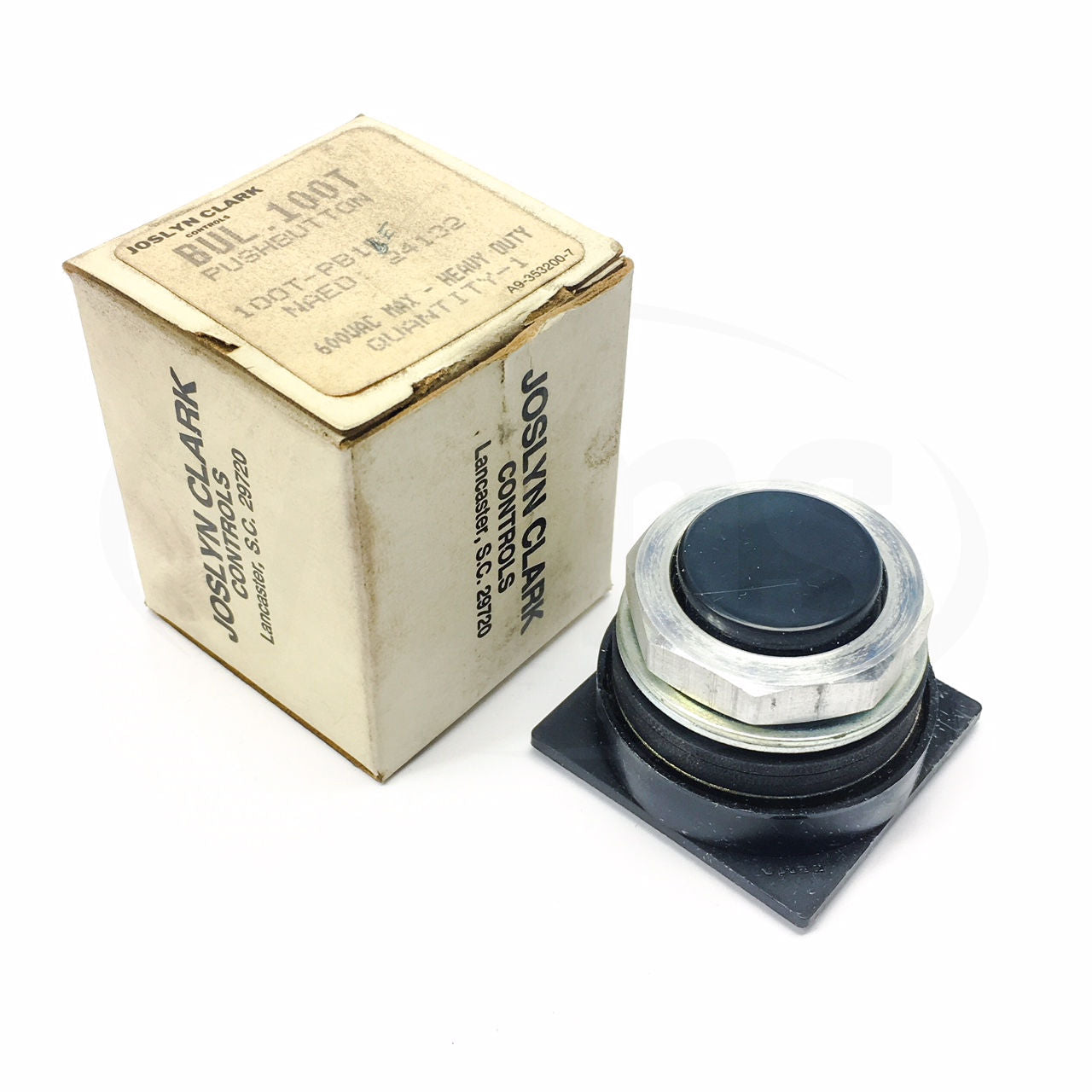 100T-PB1B Joslyn Clark Pushbutton, Black, 30mm - 0