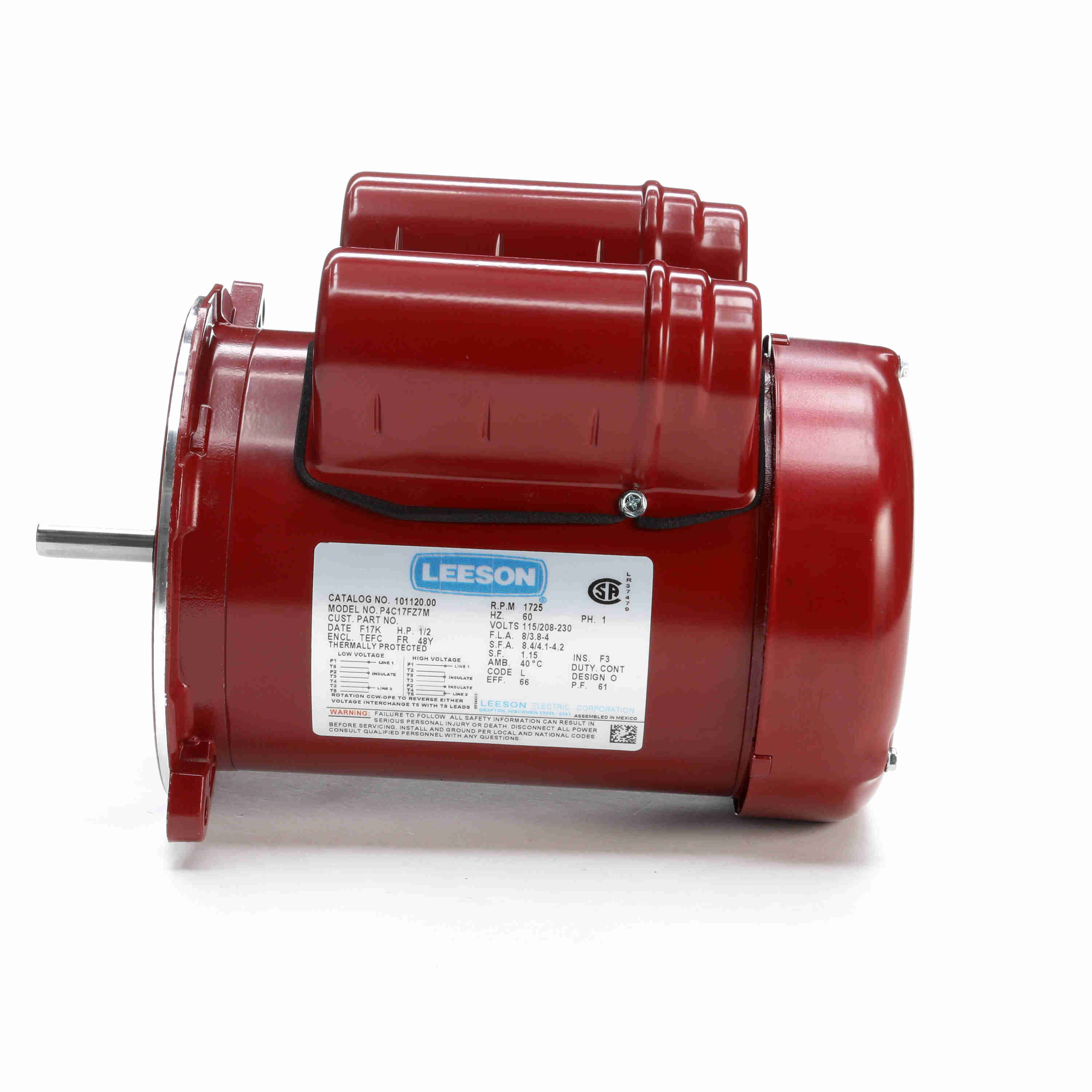 1/2HP Leeson Ag-Duty Feed-Auger Drive Electric Motor