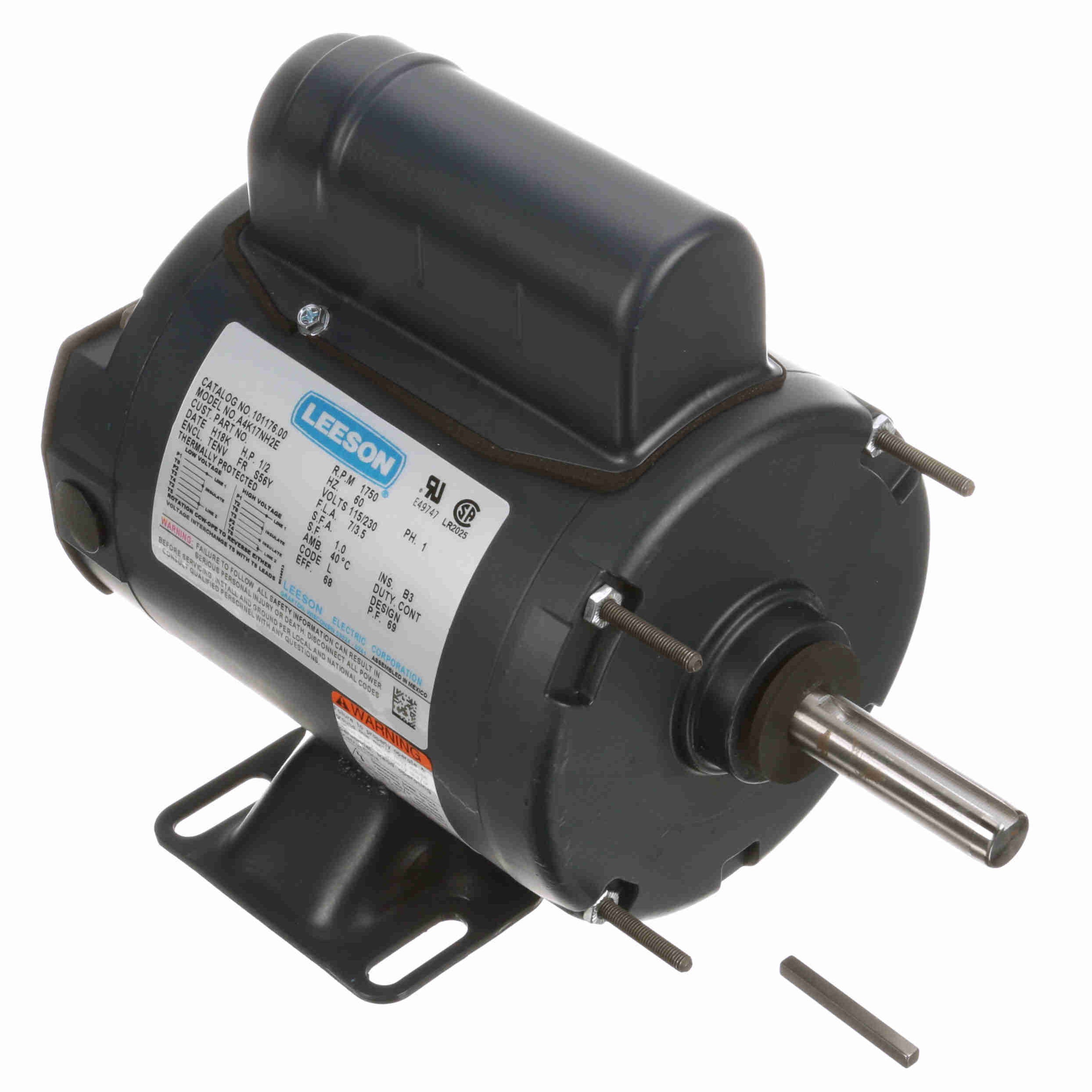 1/2HP Leeson 2-Winding Ag/Fan Duty Electric Motor