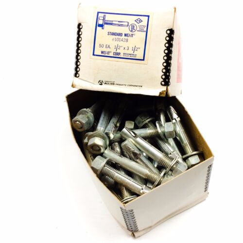 101428 Wej-It 1/2" x 3 1/2" Standard Concrete Fastener (Box of 50)
