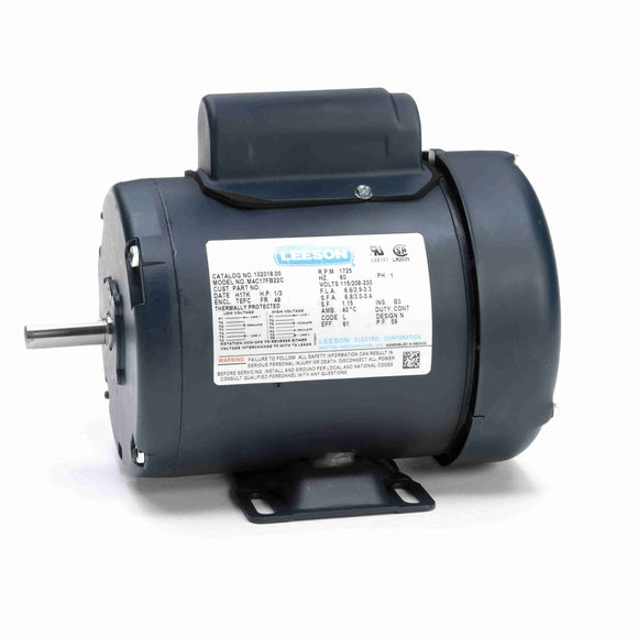 102018.00 Leeson 1/3HP General Purpose Electric Motor, 1800RPM