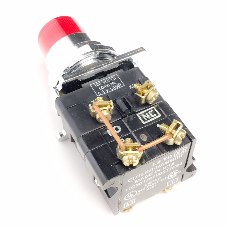 10250T74NR Cutler-Hammer Prestest Light, Red