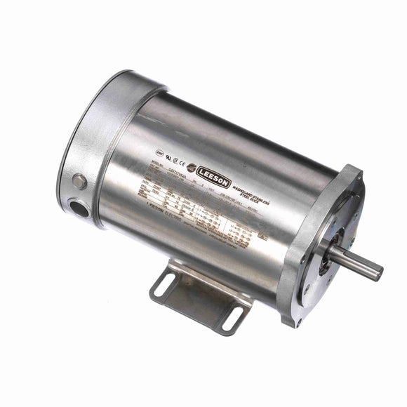 103387.00 Leeson 1/2HP Washguard Stainless Steel Electric Motor, 1800 RPM