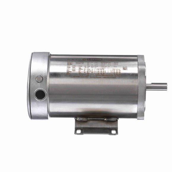 103387.00 Leeson 1/2HP Washguard Stainless Steel Electric Motor, 1800 RPM