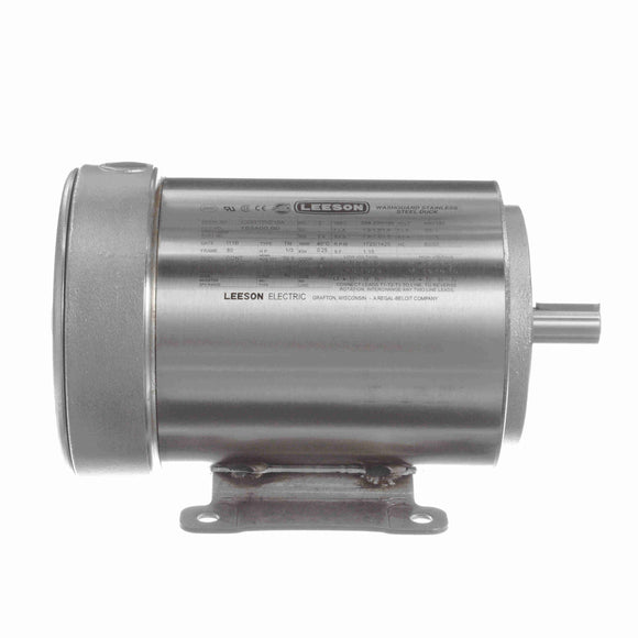 103400.00 Leeson 0.33HP/0.25kW IEC Metric Washguard Electric Motor, 1800RPM
