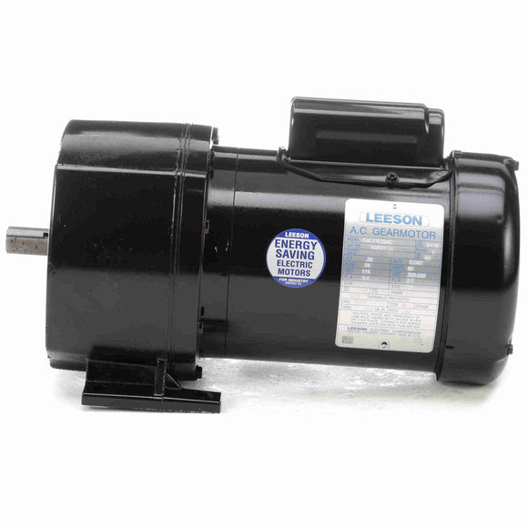 107005.00 Leeson 1/4HP Parallel Shaft AC Gearmotor, 59 RPM
