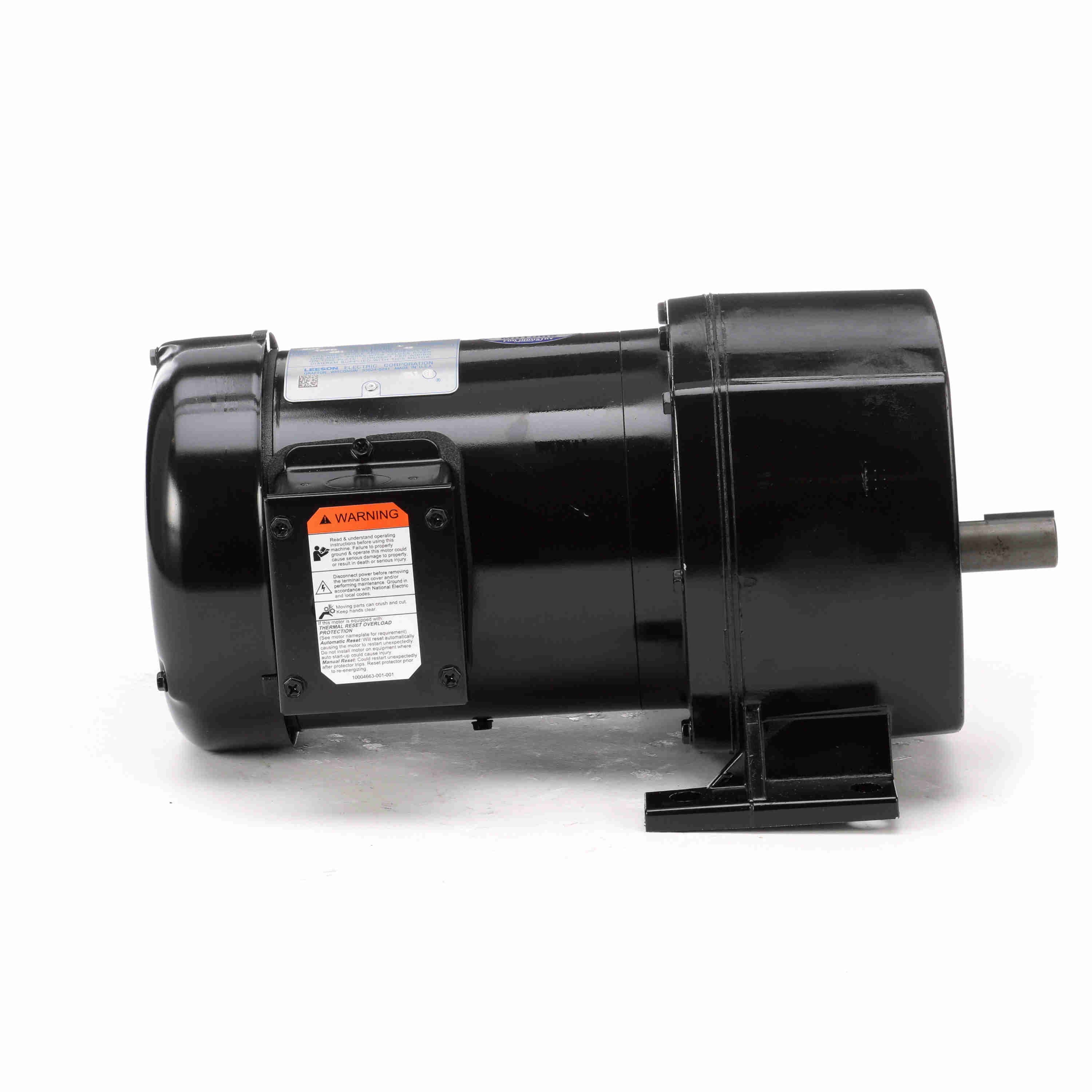 107027.00 Leeson 1/3HP Parallel Shaft AC Gearmotor, 41RPM - 0