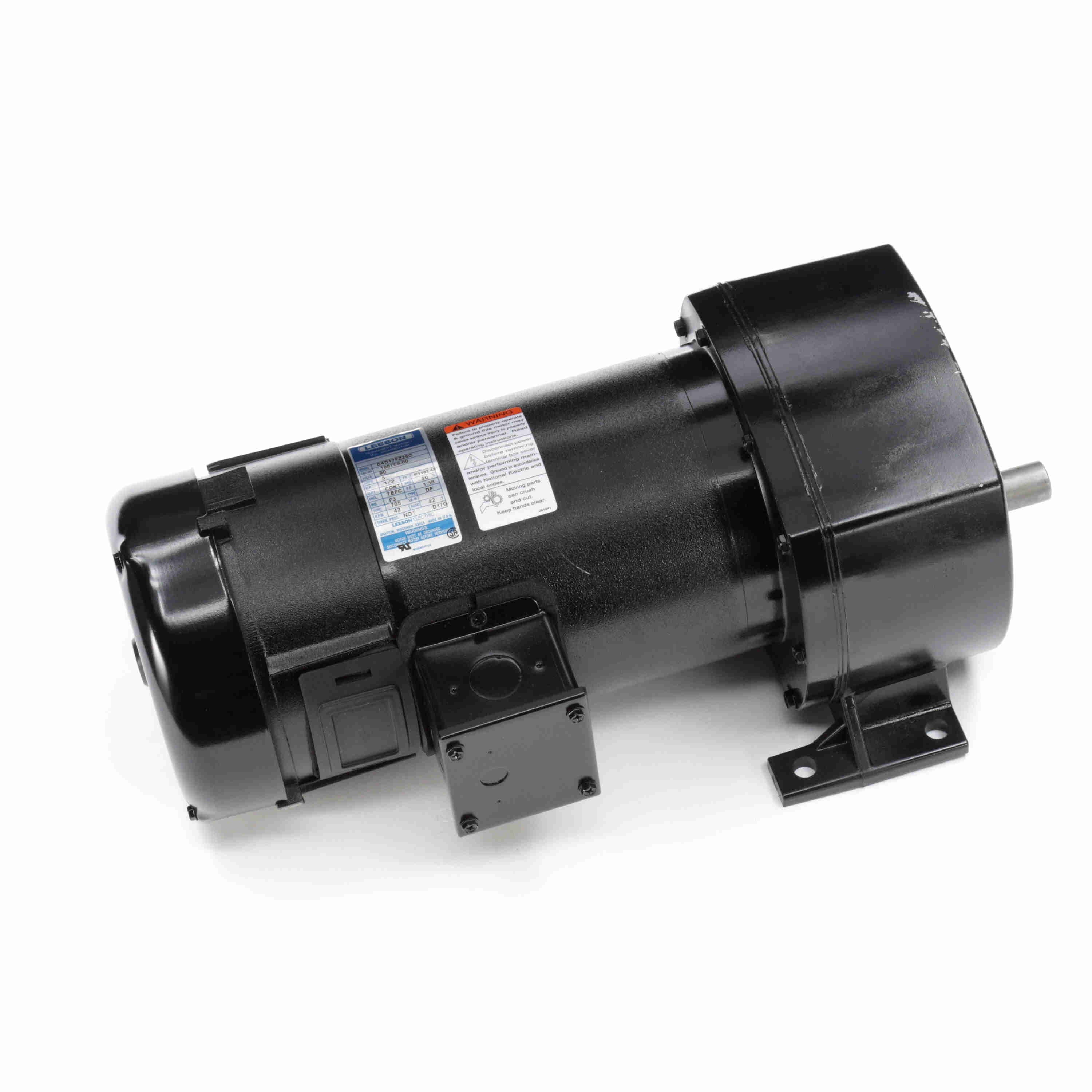 108709.00 Leeson 0.50HP Parallel Shaft DC Gearmotor, 42RPM
