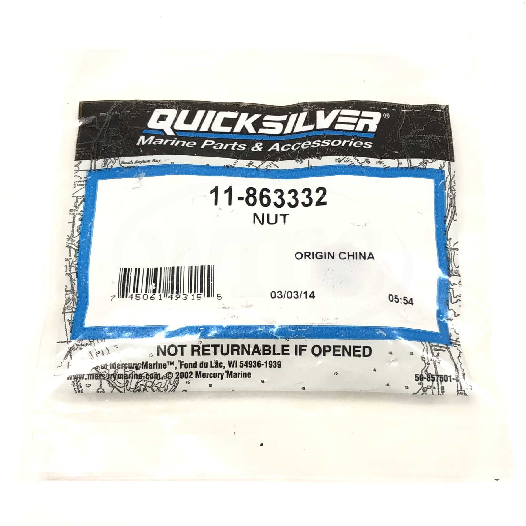 11-863332 Quicksilver Nut - 0