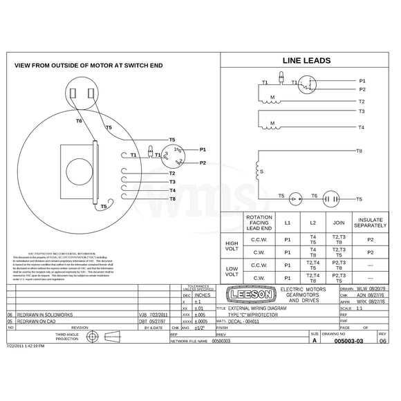 110086.00 1/2HP Leeson Farm Duty Electric Motor