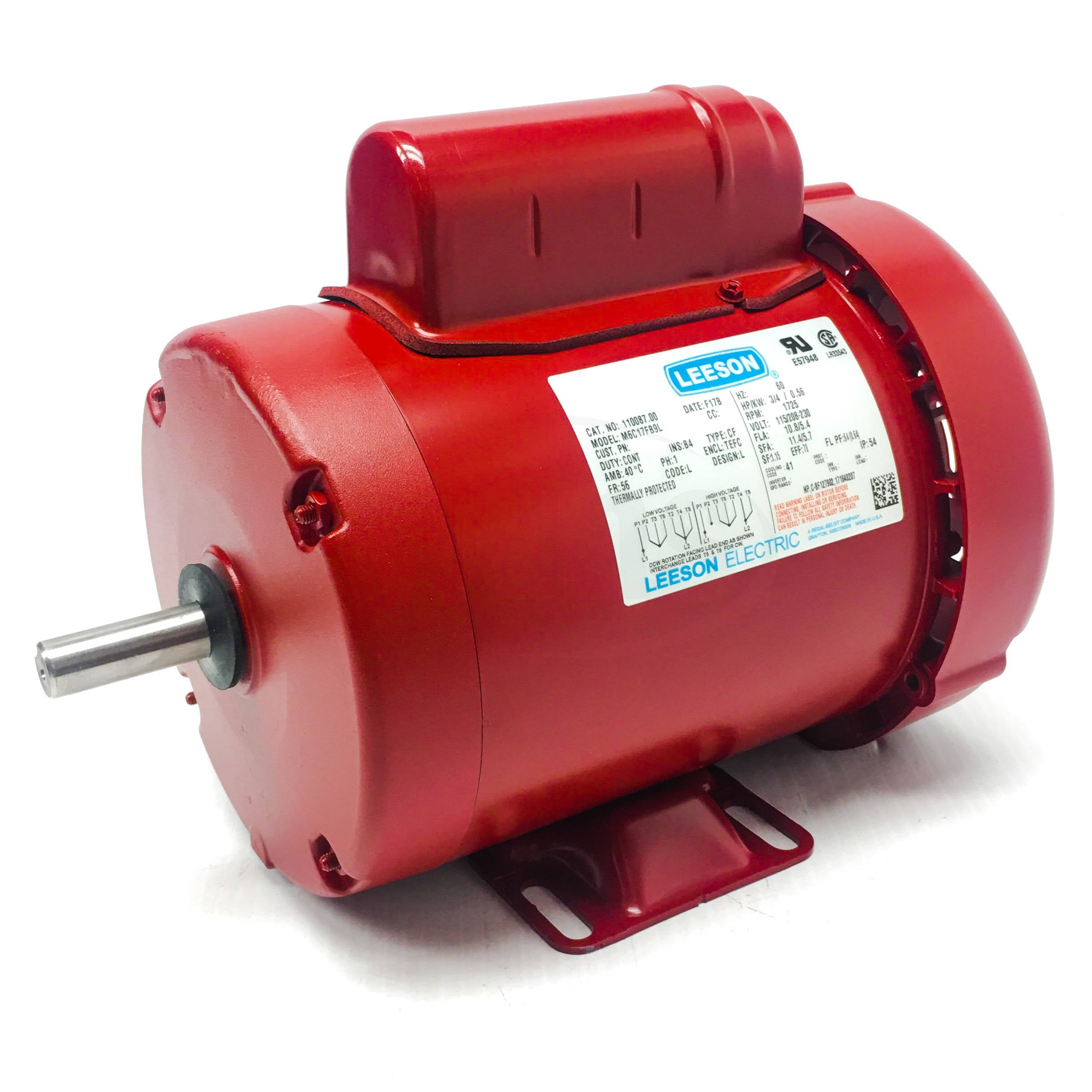 3/4HP Leeson Farm Duty/General Purpose Electric Motor