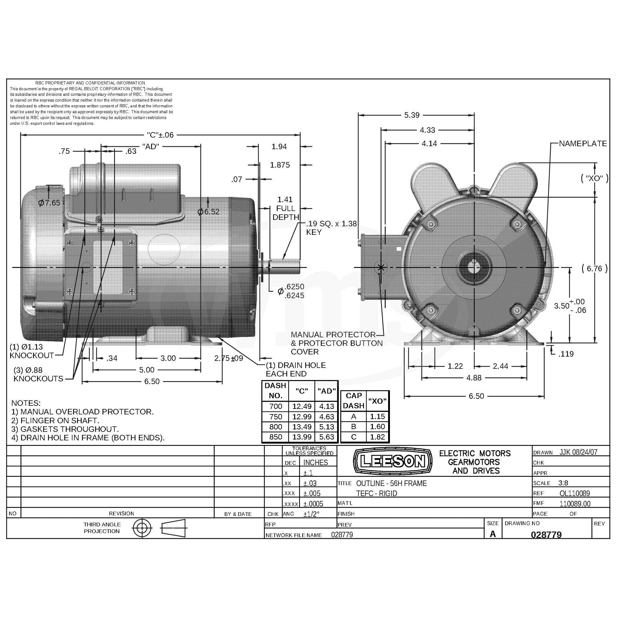 1.5HP Leeson Farm Duty/General Purpose Electric Motor