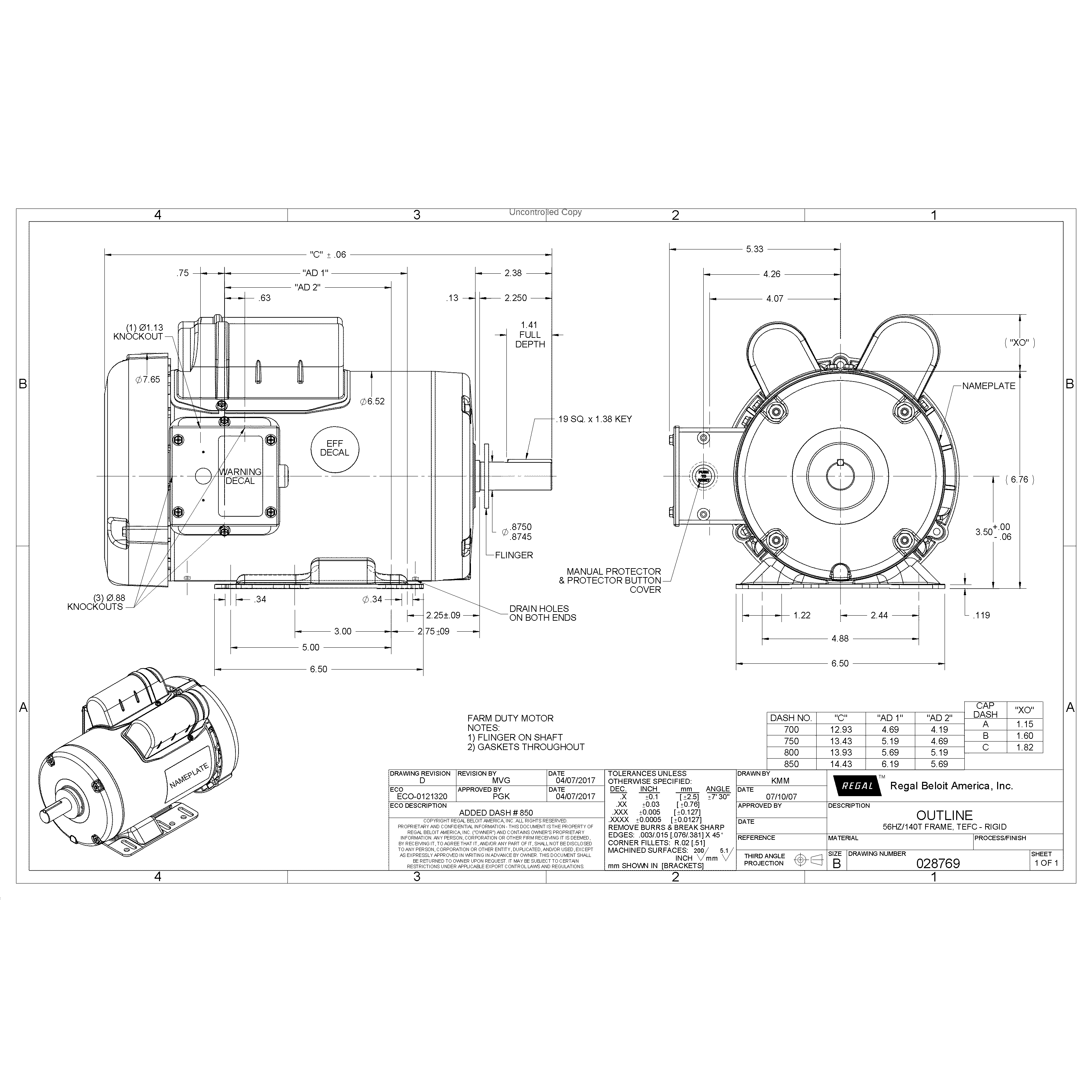 2HP Leeson Farm Duty/General Purpose Electric Motor