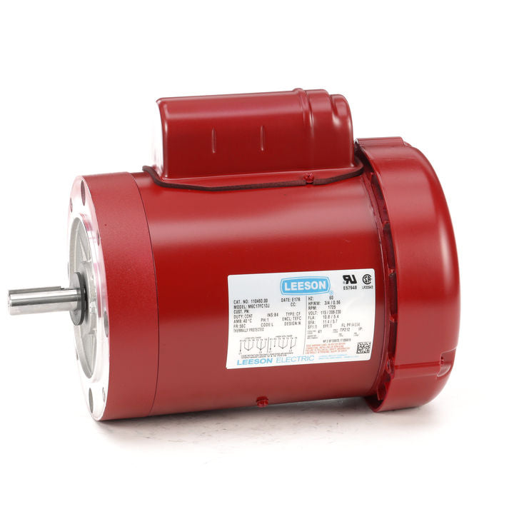110493.00 Leeson 3/4HP Hi-Torque Farm/Agriculture Duty Electric Motor - 0