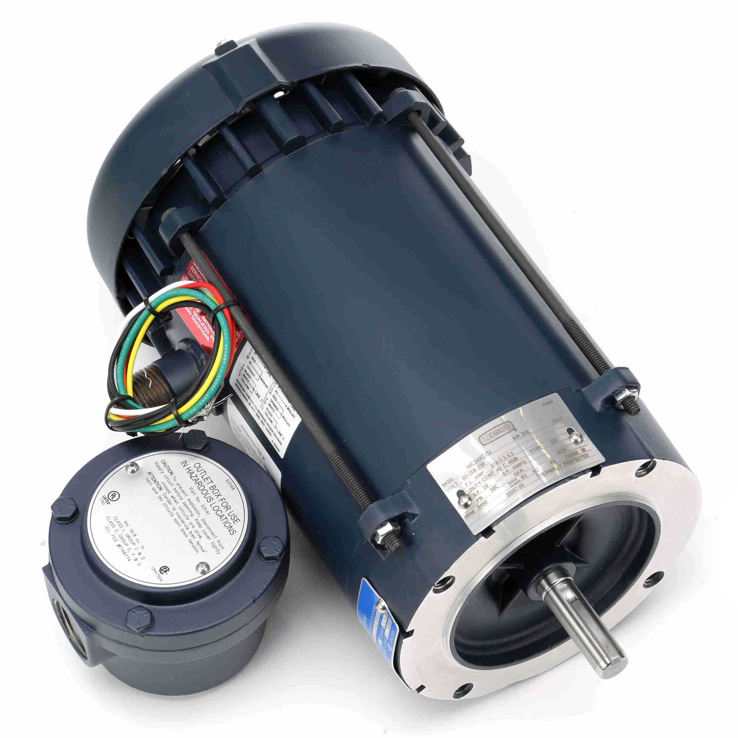 111097.00 Leeson 3/4HP Explosion Proof Electric Motor, 3600RPM - 0