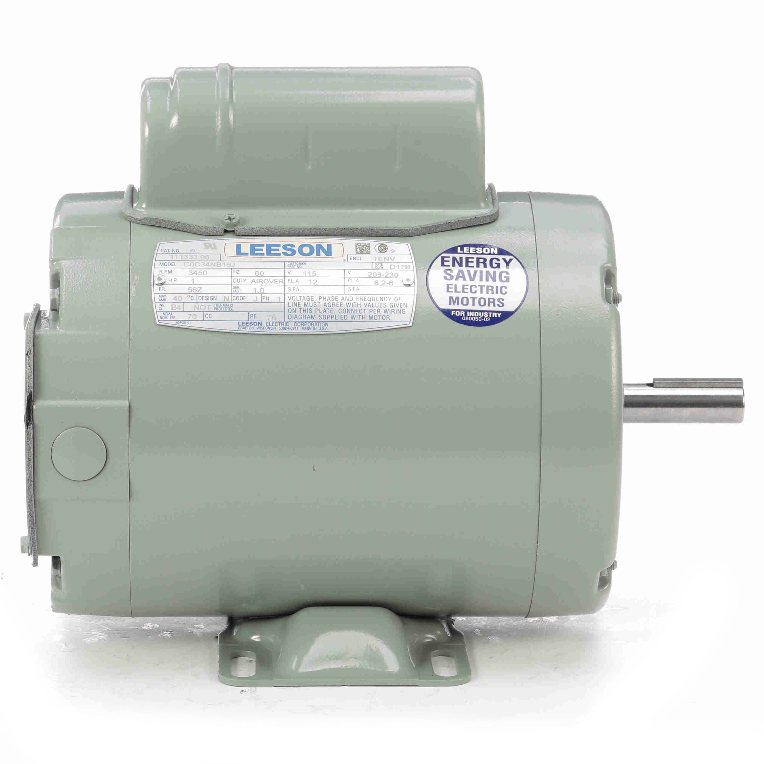 111333.00 Leeson 1HP Agriculture Duty Aeration Fan Motor
