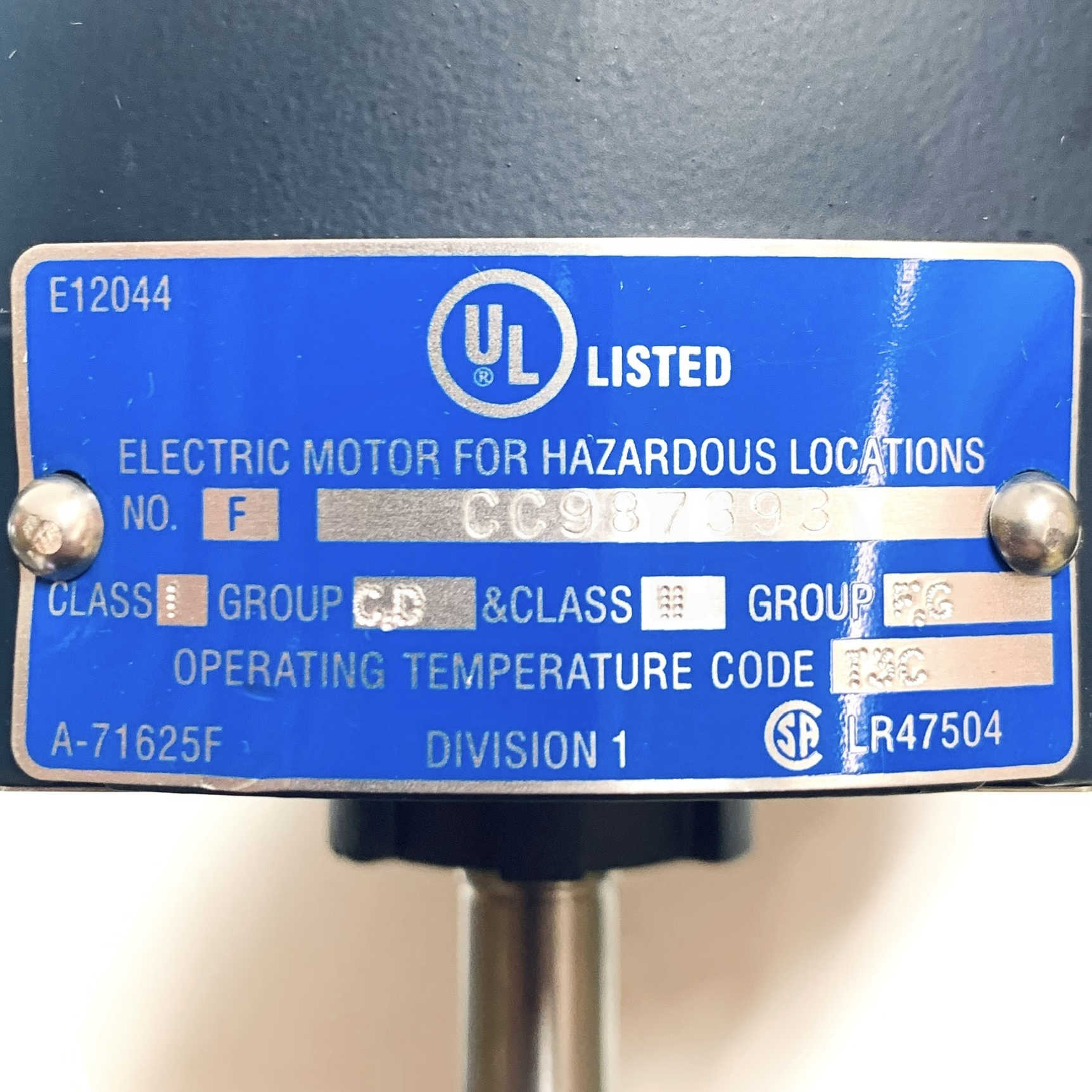 111932.00 Leeson 1/3HP Explosion Proof Motor, 1725-1425RPM
