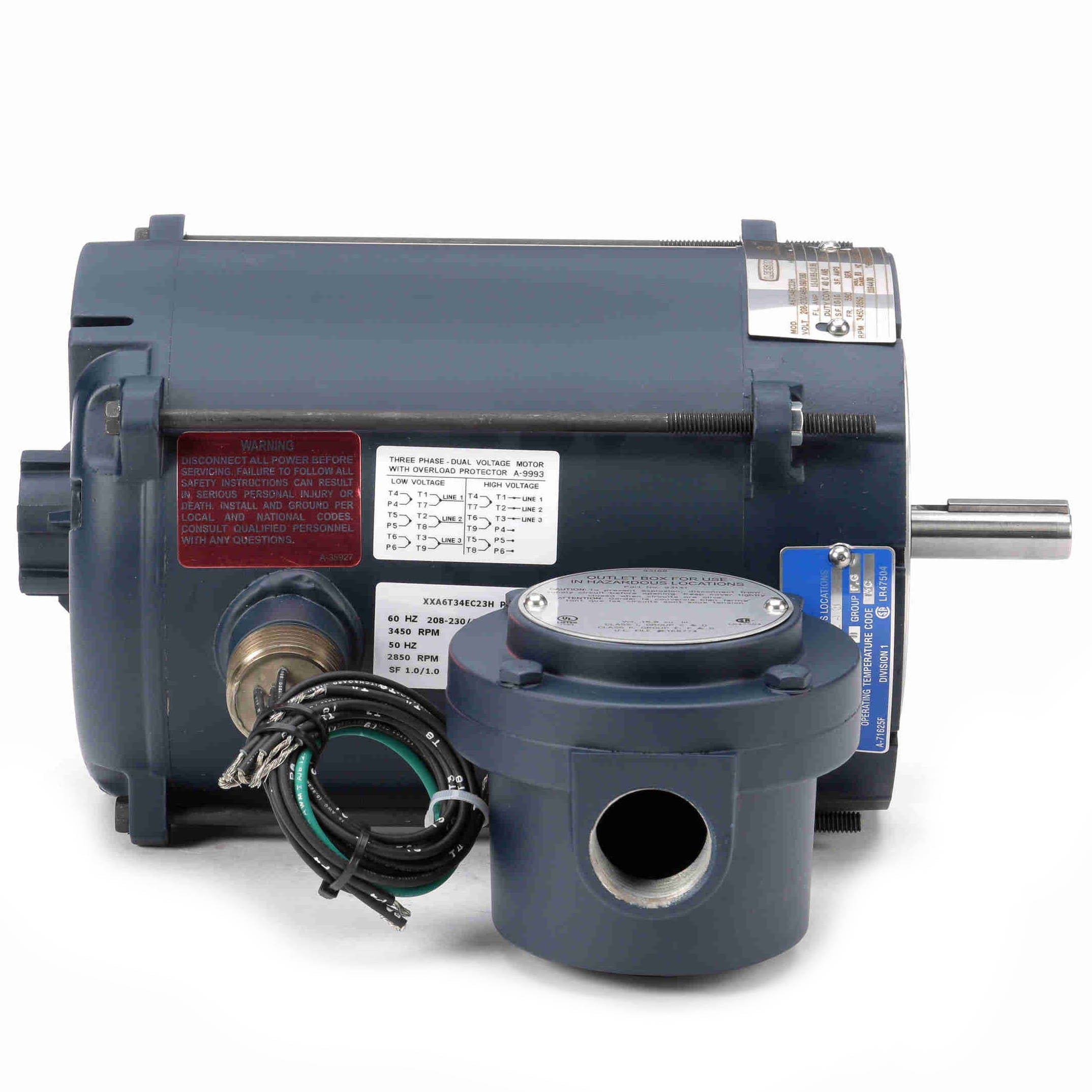 111944.00 Leeson 1/3HP Explosion Proof Electric Motor, 3600RPM - 0