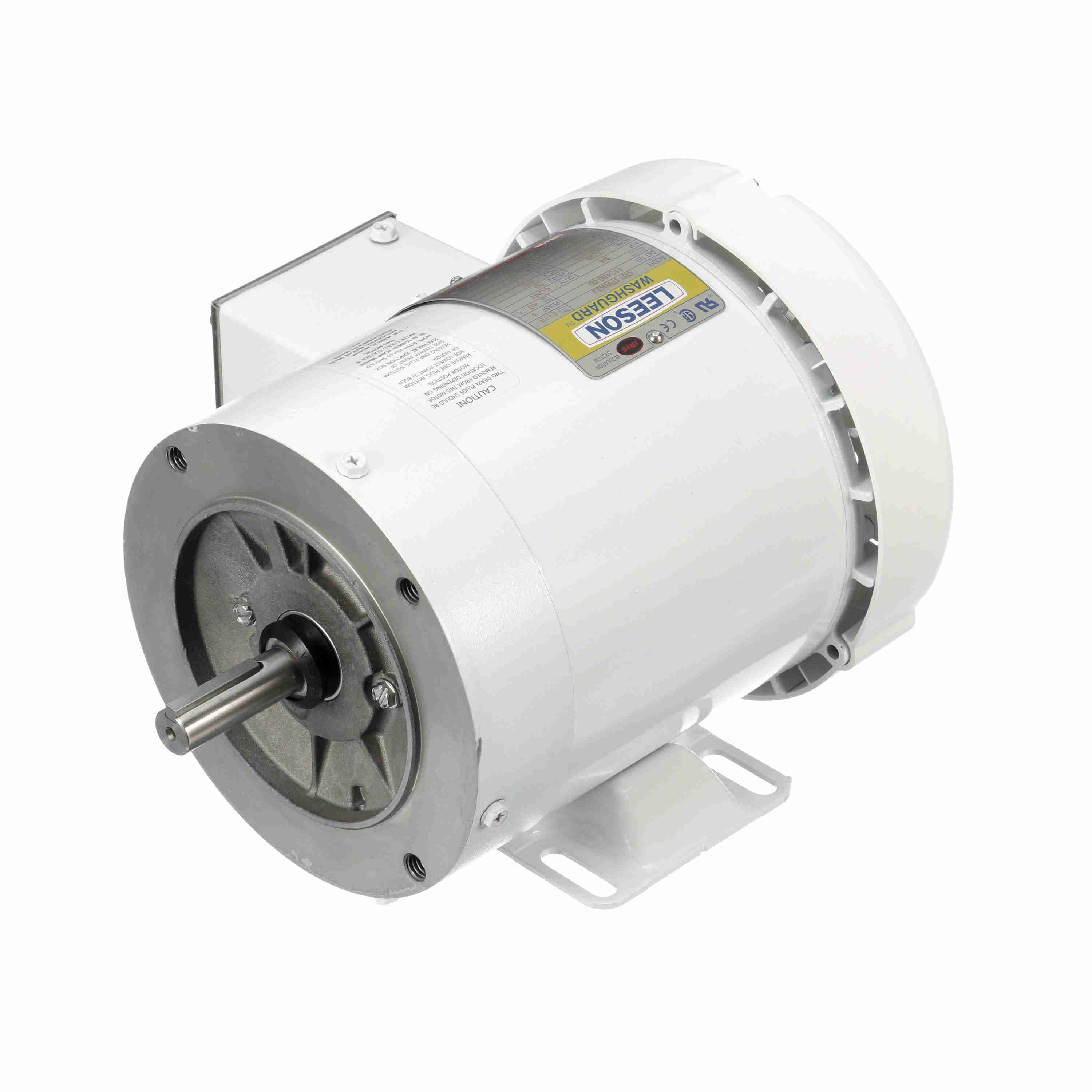 Leeson Washguard Electric Motor, 3/4 HP, 1800 RPM