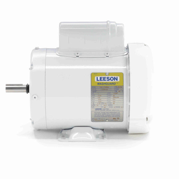 Leeson Washguard Electric Motor, 1HP, 1800RPM