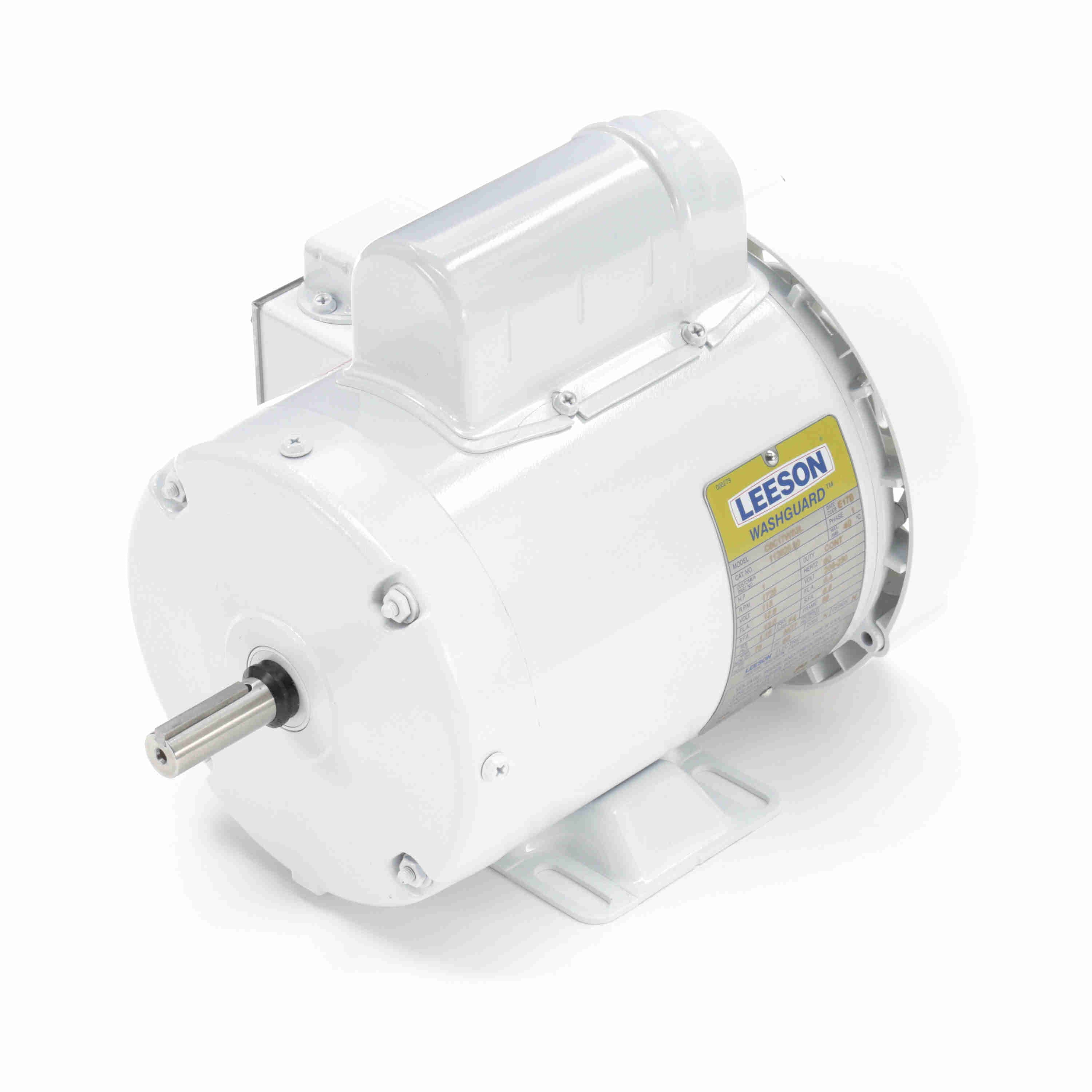 Leeson Washguard Electric Motor, 1HP, 1800RPM - 0