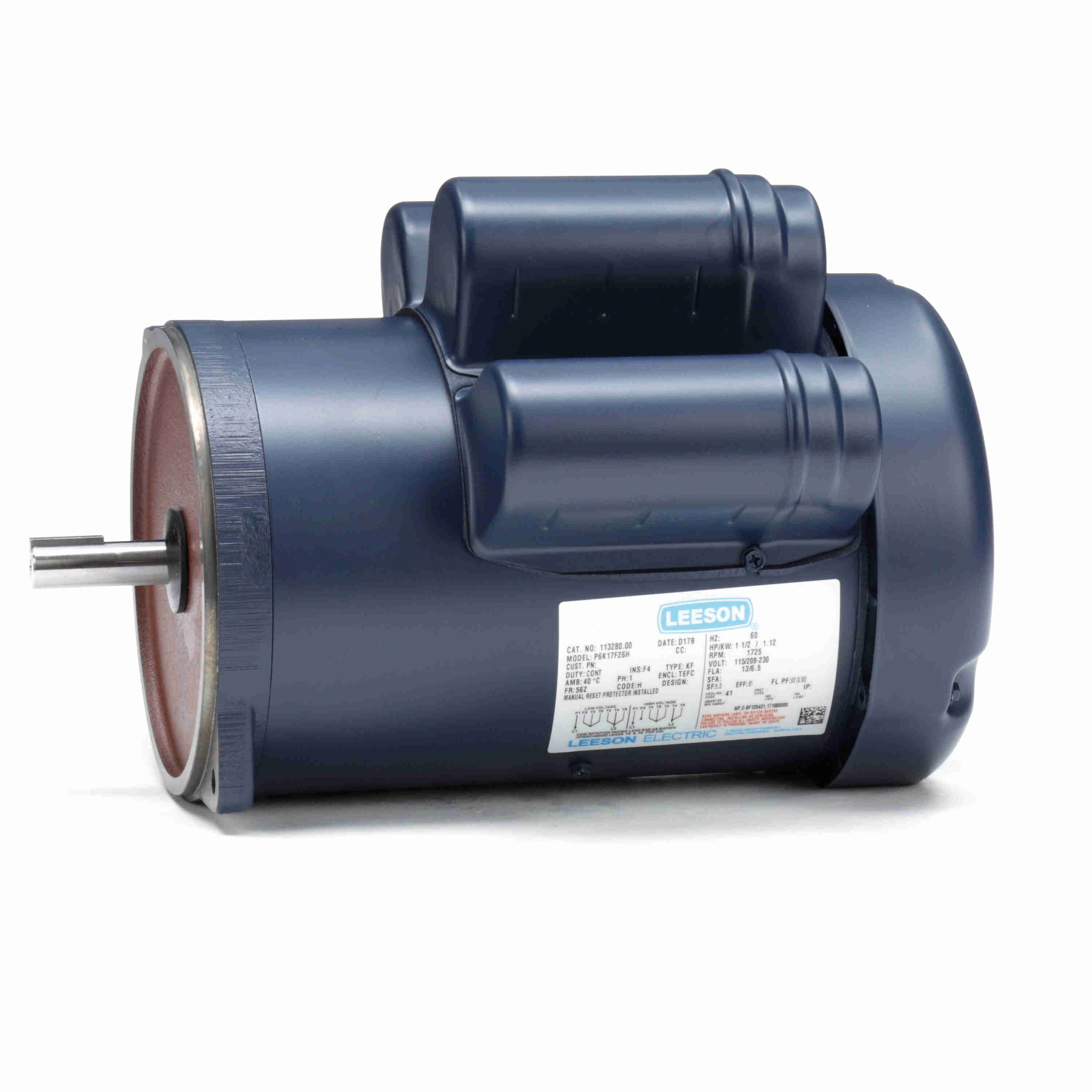 1.5HP Leeson Ag-Duty Feed-Auger Drive Electric Motor - 0