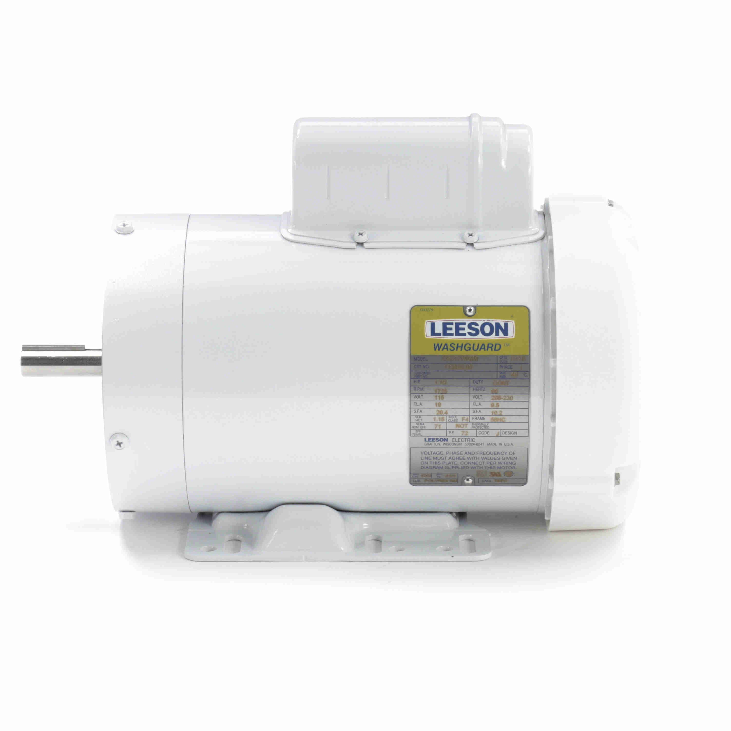 113300.00 Leeson 1.5HP Washguard Electric Motor, 1800RPM
