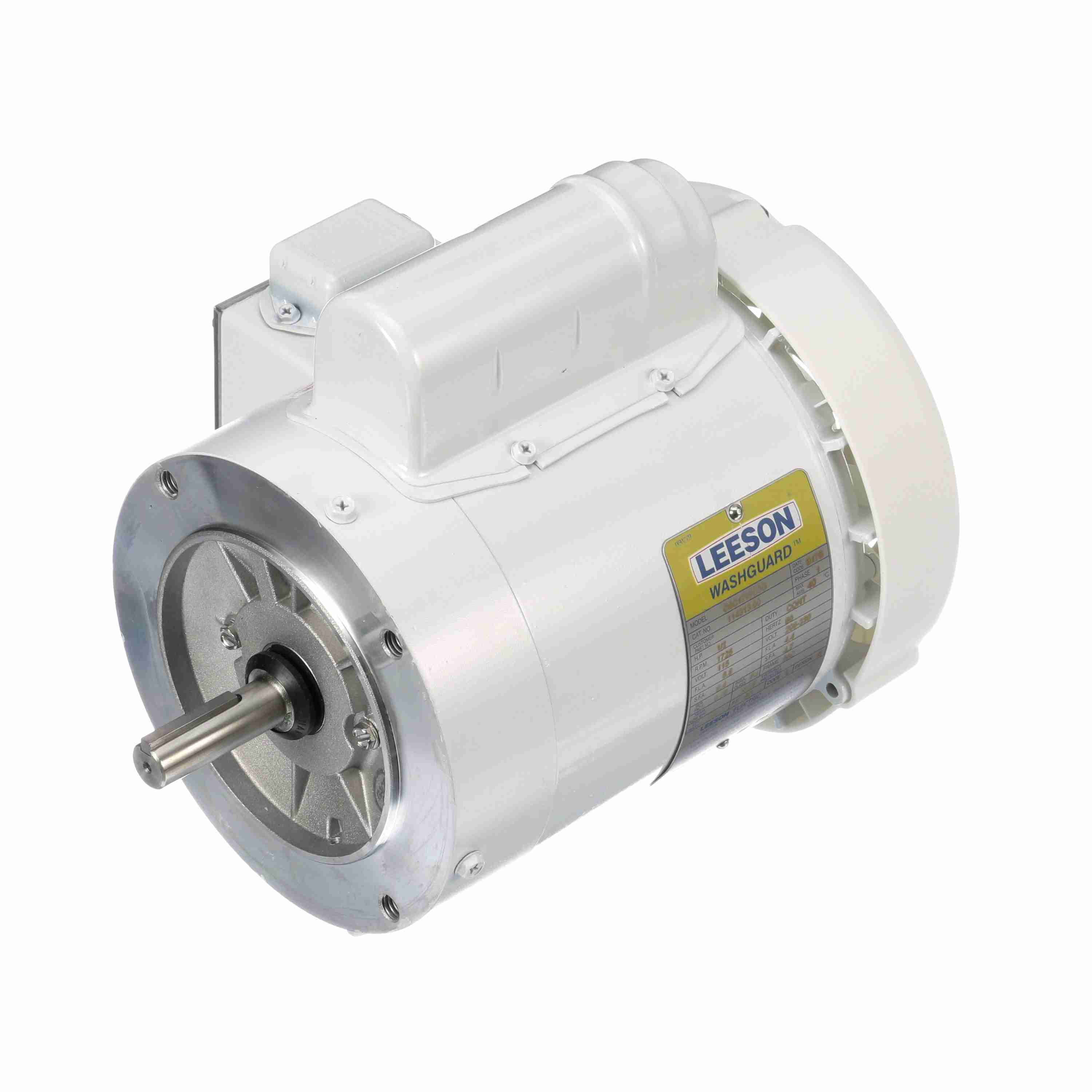 Leeson Washguard Electric Motor, 1/2HP, 1800RPM
