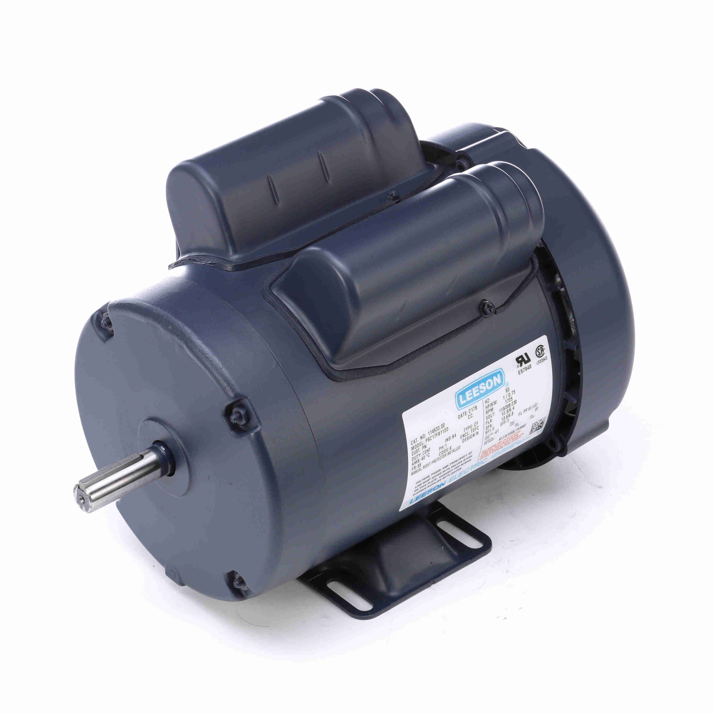 114933.00 Leeson 1HP Instant Reversing Electric Motor, 1725RPM - 0