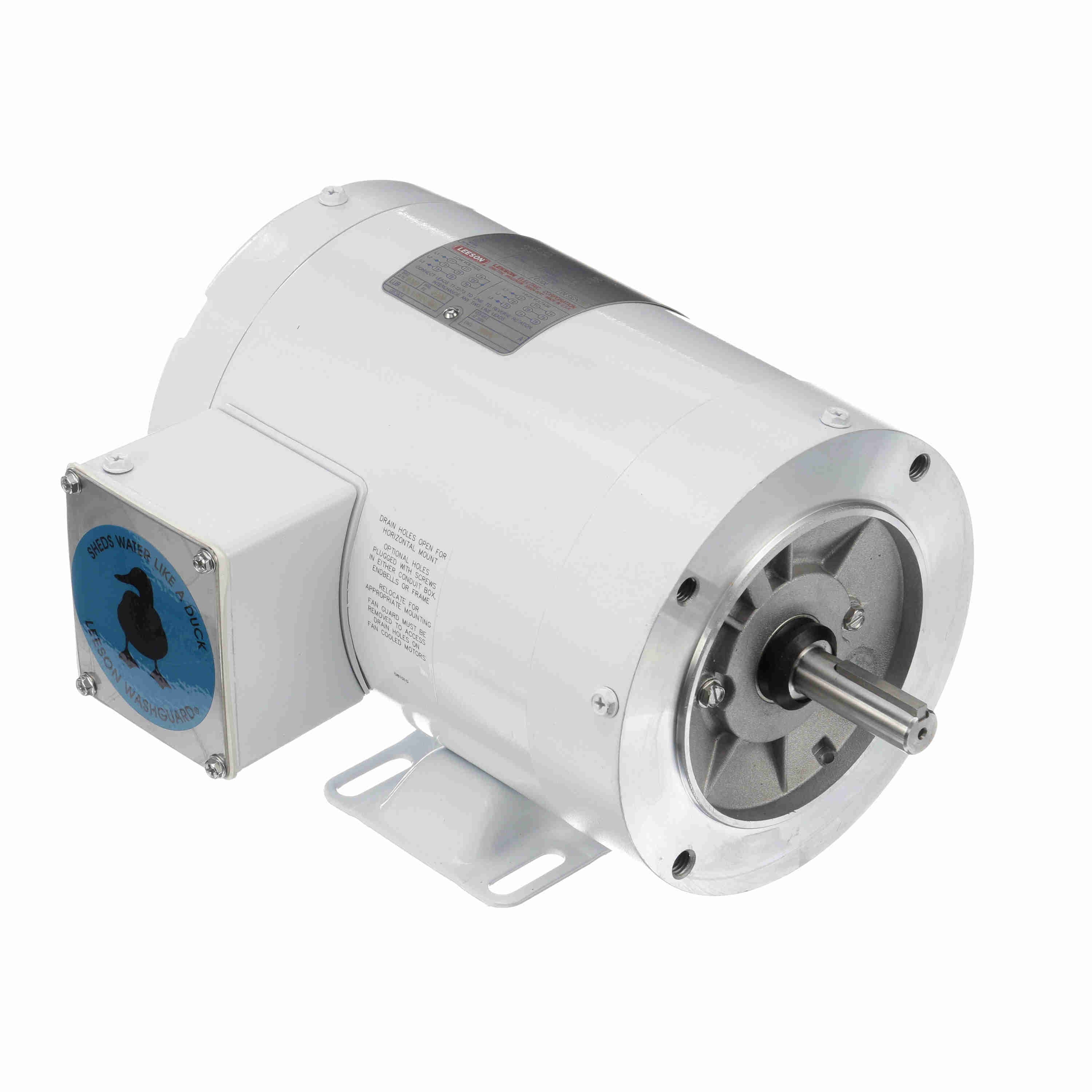 Leeson Washguard Electric Motor, 1/2 HP, 1200 RPM - 0